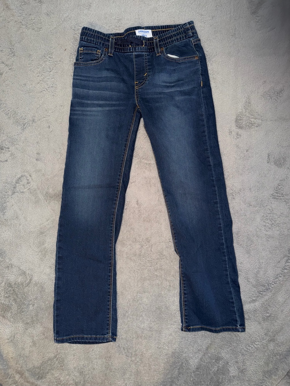 Denizen from Levis Boys Jeans 10 Regular Pull On Elastic Waist Knit Denim